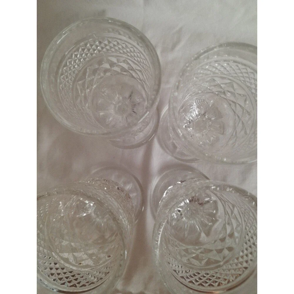 Anchor Hocking Wexford cordial/shot diamond point glasses set of 4